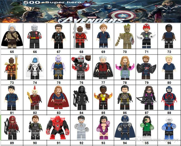 Wholsale Super hero Mini Figures Marvel Avengers DC Justice League Wonder woman Deadpool Batman Black Panther building blocks kids gifts