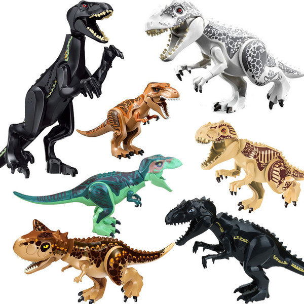 Dinosaur Building Blocks 3D Assembly ABS Plastic Dunosaur Miniature Action Figures Jurassic Park Model Novelty Items