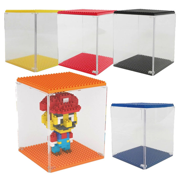 Prettybaby building blocks show box display case LOZ 9900 display cases Plastic diy display box 8 colors Pt0253#