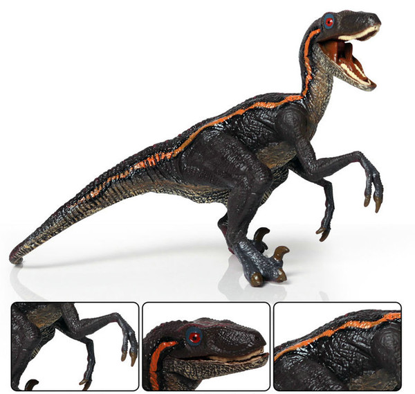 2pcs Velociraptor Simulation Model Children's Dinosaur Toy Animal Action Figures Jurassic Dinosaur Collectible Model Furnishing toy