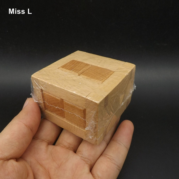 Fun Wooden Cube Magic Box Traditional Puzzle Kong Ming Lock Toy Educational Teaching Toy Kid Game