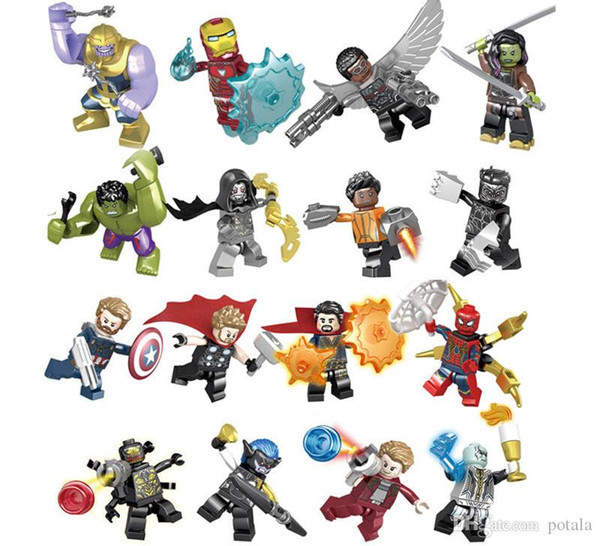 Avengers 3: Infinity War Building Blocks Toy Thanos Deadpool ironman Hulk Star lord thor Hawkeye Marvel heros Children captain America flash