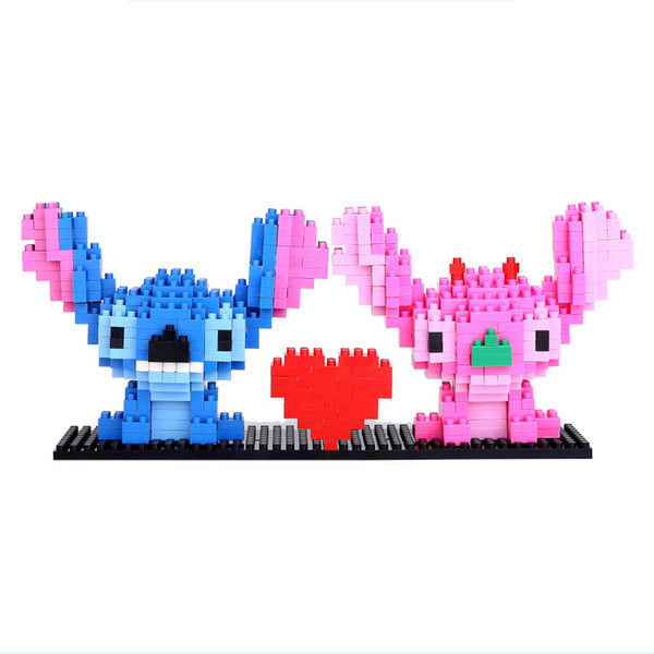 Cartoon Stitch Building Blocks Nano Diamond bricks Anime Model Figures Educational toys Children gifts