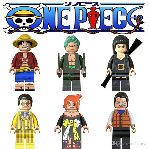 ONE PIECE Mini Figures blocks Moneky D Luffy Nami Roronoa Zoro Nico Robin Crocodile building blocks toys gifts