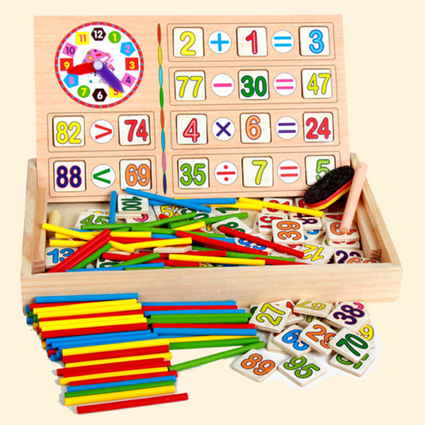 Multi-fuction Digital Learning Box Puzzles Educational Wooden Blocks Toy Calculation Children's Educational Toy Gift For Kids