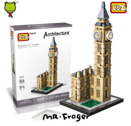 LOZ Elizabeth Tower Mini Block Architecture Big Ben Model Clock Tower Building Block Educational Toys For Children