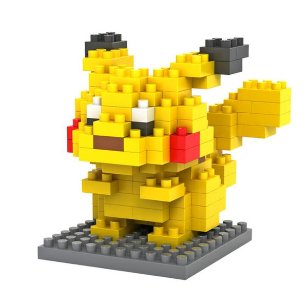 8pcs per set Pikachu Toy Pikachu Building Blocks Charmander Bulbasaur Squirtle Mewtwo Eevee Child Anime LOZ Building Blocks Brinquedos Toys