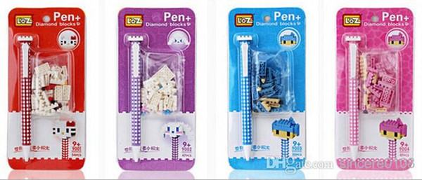 HOT LOZ children cartoon characters building blocks Assemble ball-point pen building blocks Educational Toy cheap