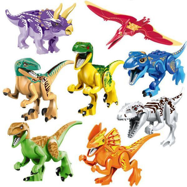 8pcs/set Dinosaur Blocks Toy Dinosaurs Figure Plastic Dinosaur Model Dinosaurs Collection Toys Kids Gift Novelty Items CCA11286 80pcs