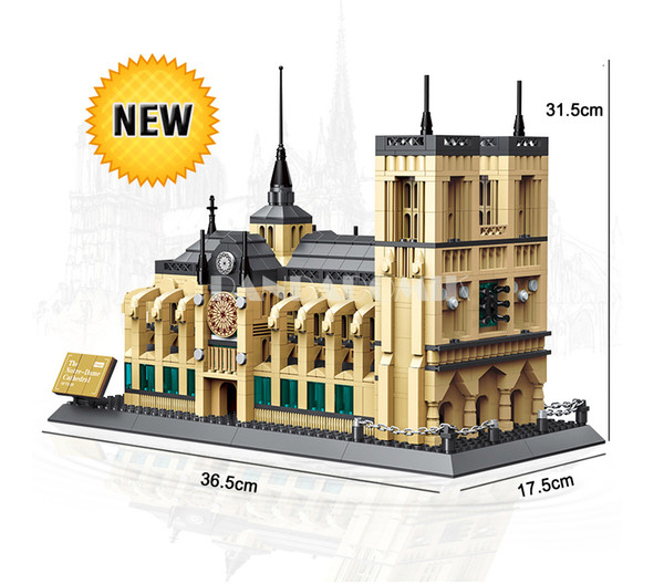 Architecture Notre Dame de Paris Building Blocks Classic Landmark Model Bricks Toys For Children kids toys Best Gift