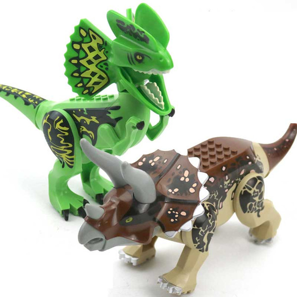 Best selling children's educational DIY toy big triangle dinosaur double spine dragon building blocks assembled toy blocks