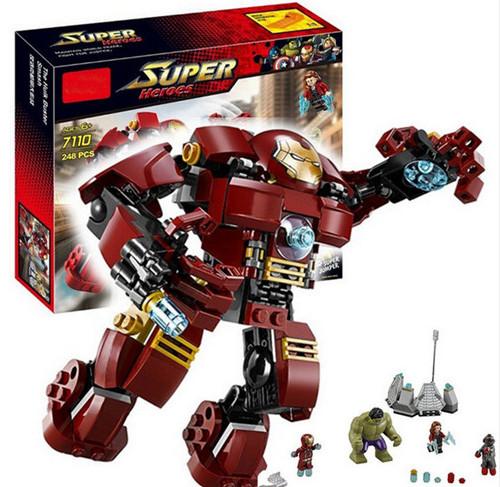 Compatible With legoe Marvel Super Heroes Avengers Building Blocks Ultron Figures Iron Man Hulk Buster Bricks Toys