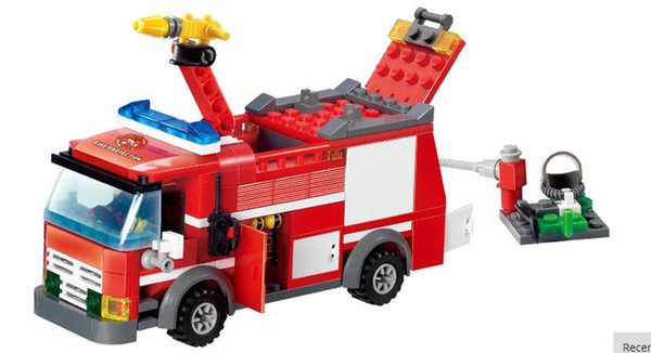 Fire Fight Series Fire Engine kid Building Block Sets Model Enlighten Educational DIY Construction Bricks Compatible