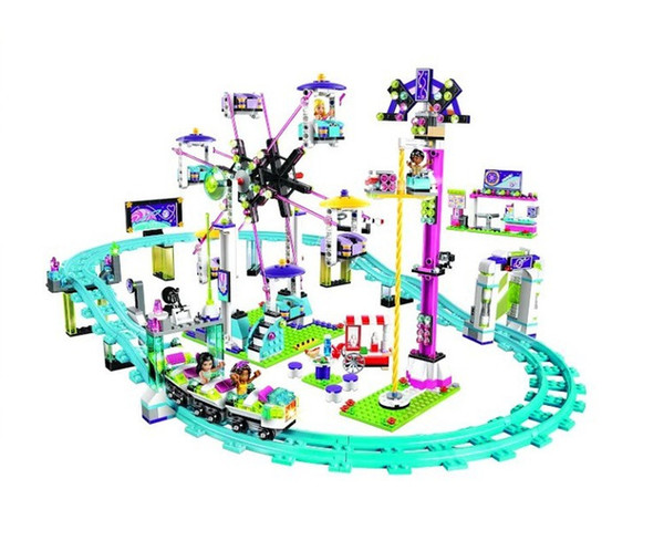 Bela 10563 1136pcs Friends Series Amusement Park Roller Coaster Model Building Blocks Bricks Playgame Toys For Children 41130 Q190521