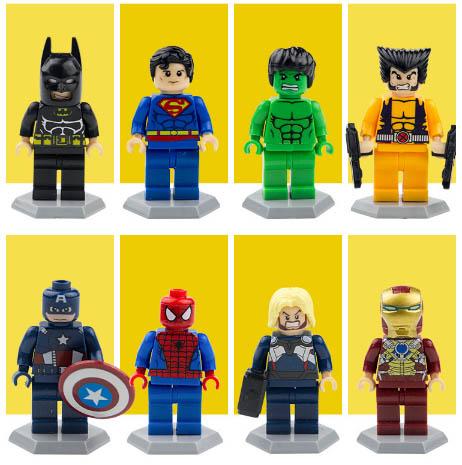 8 Kinds Small Particle Building Block Assembly Plastic Avengers Early Childhood Education Toys compatible Brand Blocks