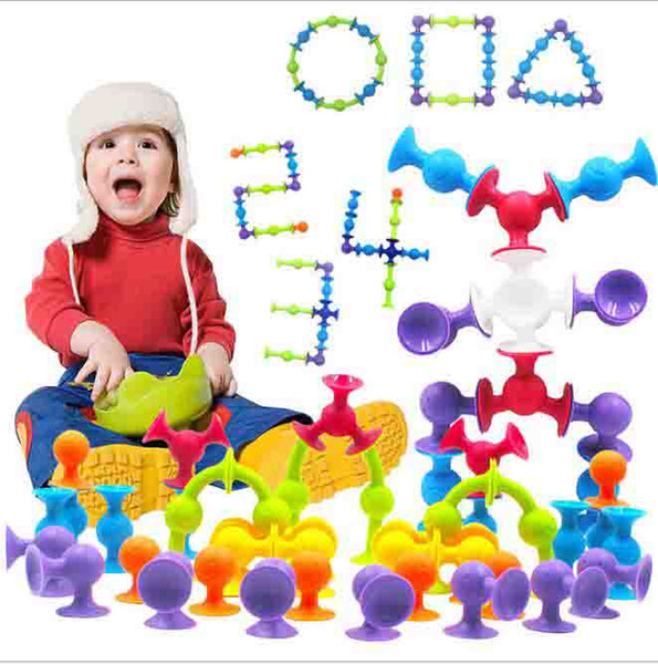 New Educational 40pcs Suction Toys Creative Building Sets Building Blocks for Children Deluxe Construction Toy Kit