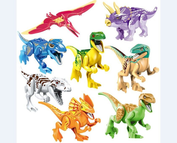 Children's educational puzzle building blocks spelled into early childhood toys Dinosaur World Jurassic World Park Bricks & Blocks 8 model