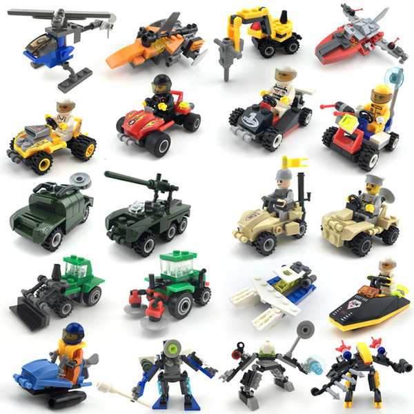 High quality Mini Figures Car Building Blocks For 3-6 Years Baby Brick Toy For Kids Gift