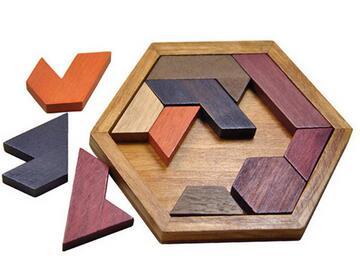 Kids Puzzles Wooden Toys Tangram/Jigsaw Board Wood Geometric Shape P Children Educational Toys