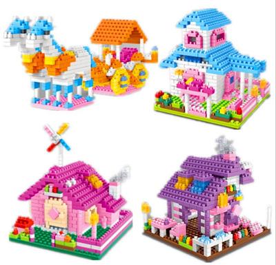 YZ/ Wei li micro drill small particle building blocks assembly puzzle children hands on DIY baby toy house modeling series