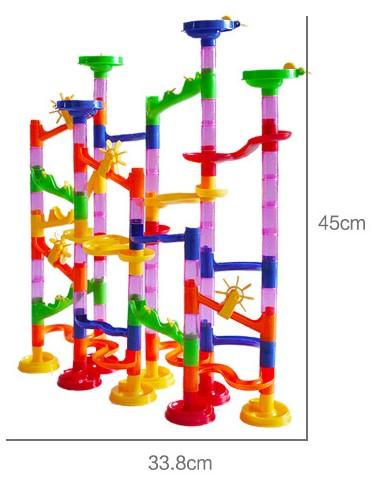 block suzakoo 1pcs Creative track ball table inserting block combination assembling pipe marble run toy maze