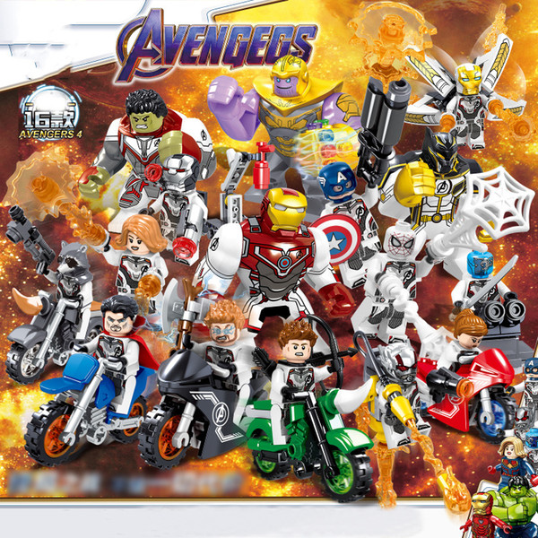 Marvel building blocks Sets 16pcs/lot Avengers Infinity War Minifig Superhero Captain America Figures Building Blocks Toys