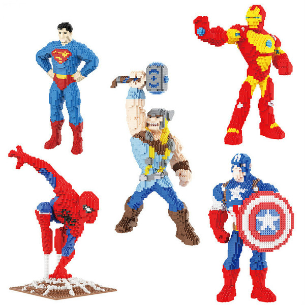 Creative assembling and assembling of plastic building blocks cartoon toys with diamond micro-particles