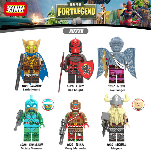 Legoingly Figures Fornight Battle Hound Red Knight Love Ranger Merry Marauder Building Blocks Bricks Toys For Children