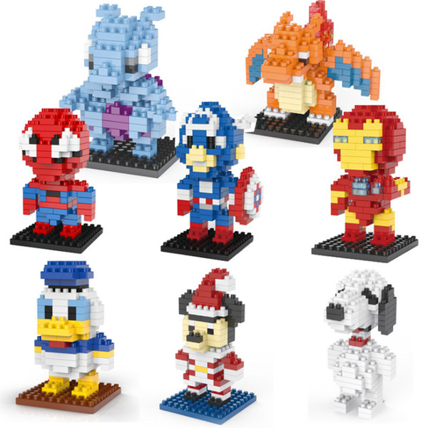 Super Hot 27 types Mini Super Hero Figures DC Avengers Marvel Captain America Endgame Brick Heads Iron Man Spider Man Building Blocks Toys