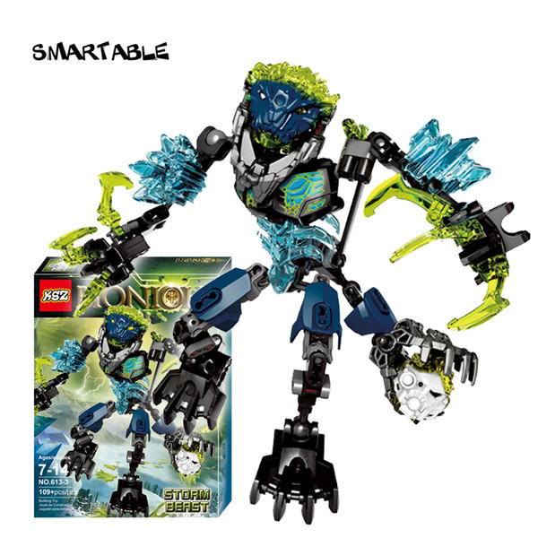 Smartable BIONICLE 109pcs Storm Beast Figures Building Block Toys For Children Compatible All Brands 71314 BIONICLE Boy Gift