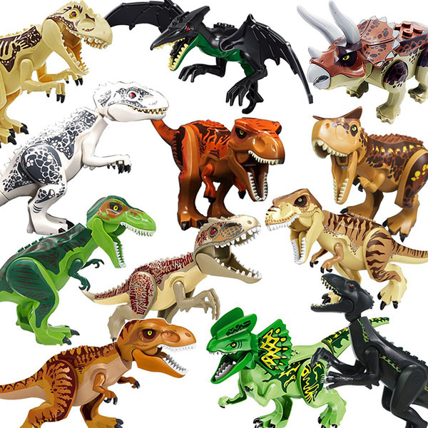 Jurassic Dinosaur Building Blocks Sets Dinosaurs Figure Building Blocks Toys for Kids Animal Blocks Toy Minifig