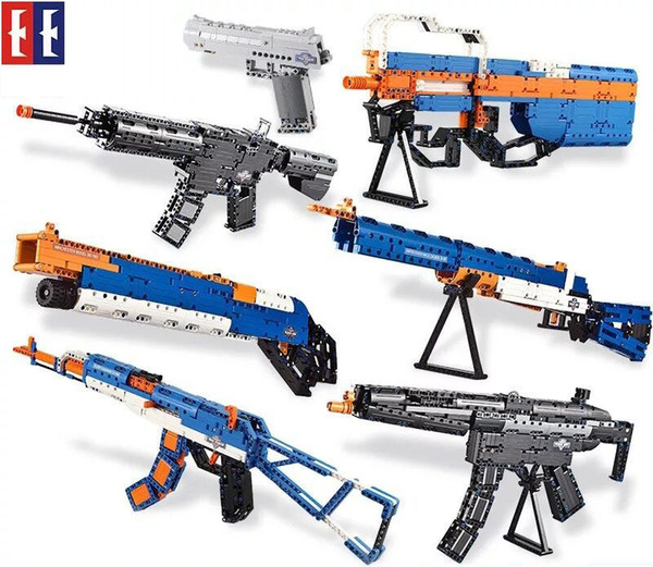 SY Kid Building Blocks Model Guns, AK, M4 Assault Rifle, DIY Developmental Toys, Safety Harmless, for Kid Party Christmas Birthday' Gifts