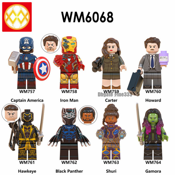 Minifig Building Blocks Mysterio Pepper Thor Ant-Man War Machine Hawkeye Building Blocks Superheroes Kids Toys Gift