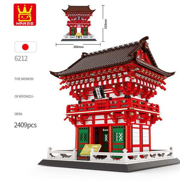 Wange 2409pcs Architecture Japan Kiyomizu Temple Building Block Compatible City Brick Education Assemble Toy Christmas Gift 6212