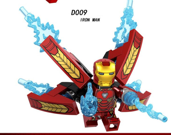 D009 Avengers Iron Man MK50 Super Hero Series Assembled Building Blocks Children Superhero cartoon toys free shipping