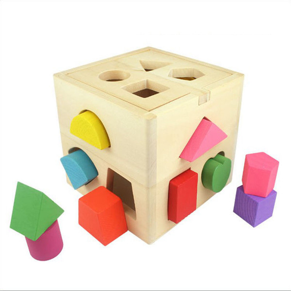 13 Holes Intelligence Box Building Blocks Shape Matching Toys Baby Educational Learning Bricks Toys Xmas Gift