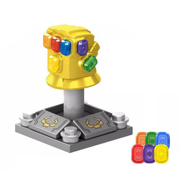 Thanos Energy Stones Gloves Building Blocks Avengers 3 New Infinity War Iron Man Block Marvel Figures Kids Toys Gift