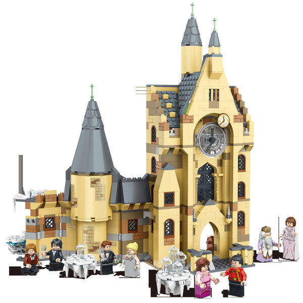 922pcs Harry movie series Clock Tower Compatibility Building Block Toys Bricks educational Christmas gift