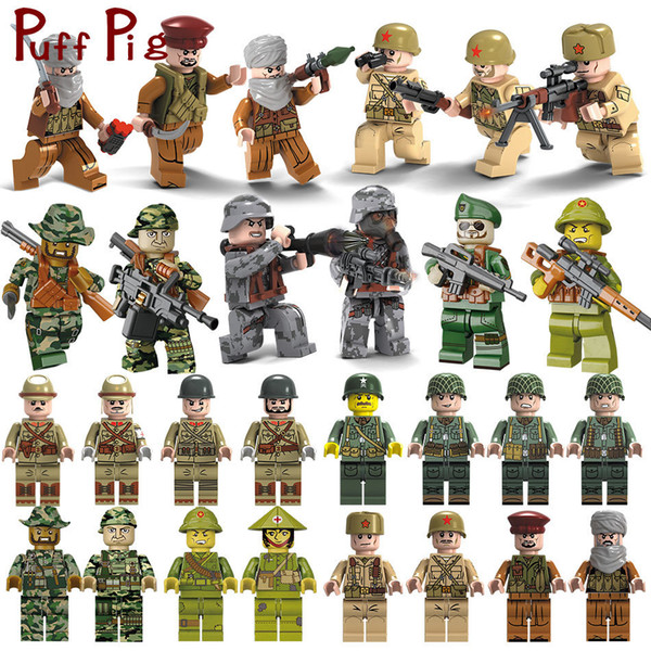 Military Swat Team City Police Armed Assault yummy Soldiers s s Speelgoed Juguetes Figures Building Blocks Toys Y190606