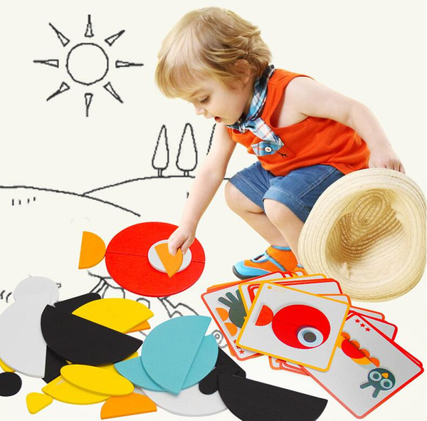 50pcs Animal Wooden Jigsaw Puzzle Board Set Colorful Baby Educational Wooden Toy for Children Learning Developing Toys Christmas Gift