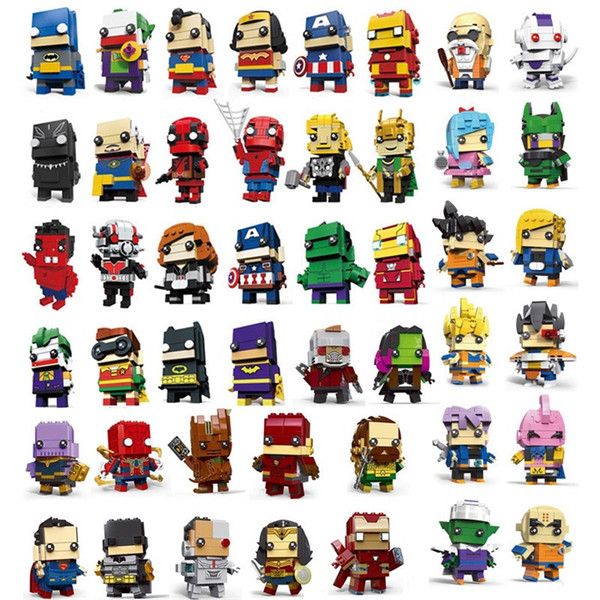 Avengers 4 Dragonball Building Block Building action figures Puzzle Hulk Superman Spiderman iron-man Minifig Black Widow Dead kids toys 6801