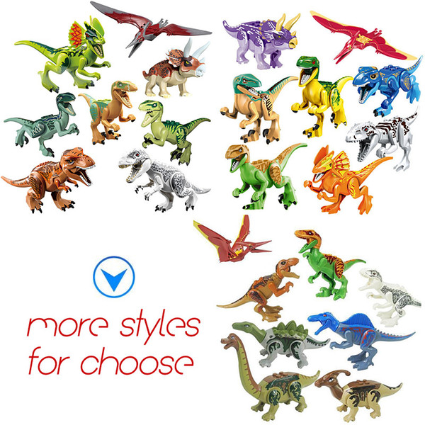 DHL Dinosaur building blocks series toys children puzzle toy assembly block small particle building toy multi styles OPP bag packing