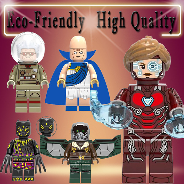 Super Heroes Avengers Observer Yellow Jacket Captain America Vulture Figures Building Blocks Toys Gifts for Children X0218