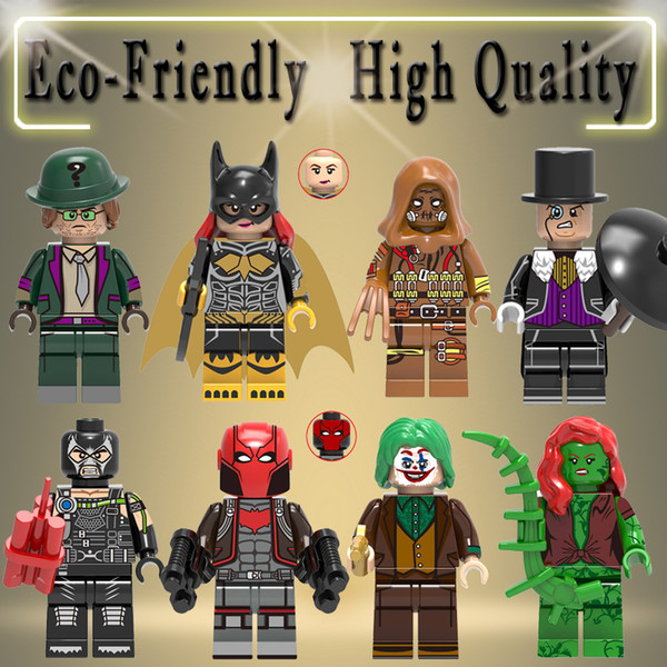 Marvel Avengers Super Heroes Bane Riddler Scarecrow Joker MINI Building Blocks Bricks figures Toys For Children X0227