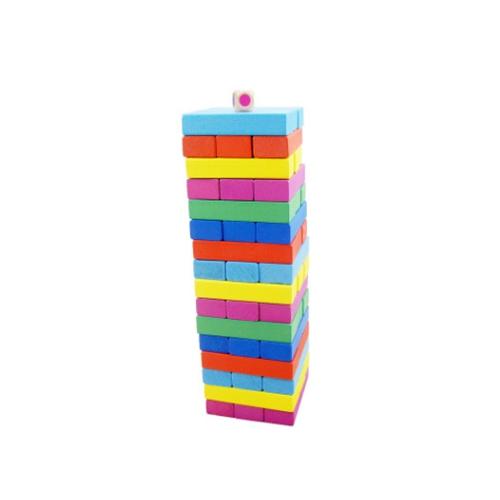 48pcs stacked high Domino building blocks layer cascading pumping intellectual children's wooden toys