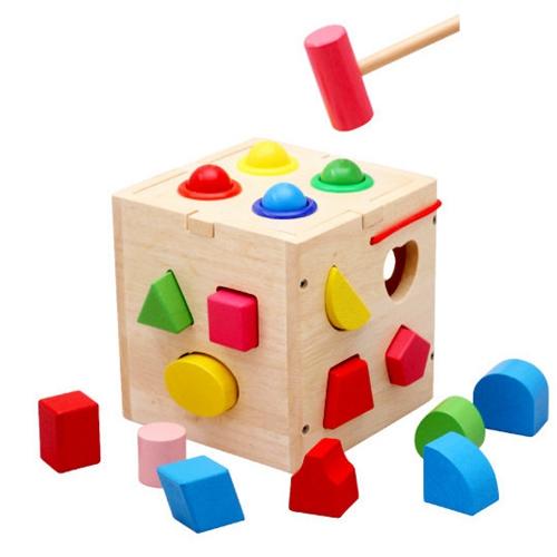 3D Montessori Wooden disassembly toy shape cognitive pairing toys for children educational toy building blocks