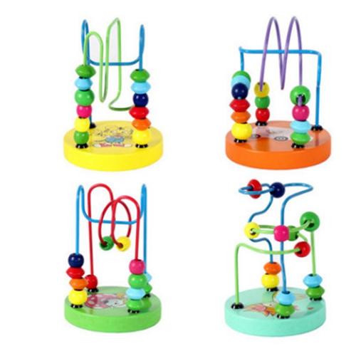 wholesale children's toys baby doll kids Educational toy beads string of beads game Mini around animal chassis Many styles