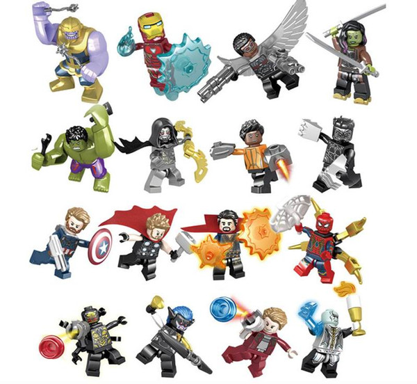 Marvel building blocks Sets Avengers Infinity War Mini Super Hero Superhero Thor Hulk Captain America Figures Building Blocks Toys