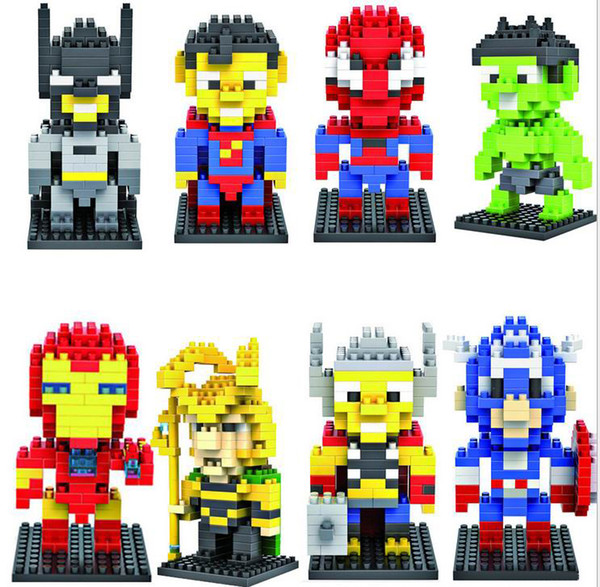 LOZ building blocks super heroes Diamond blocks model the Avengers 3D puzzle kids toys educational toys intelligence DIY block