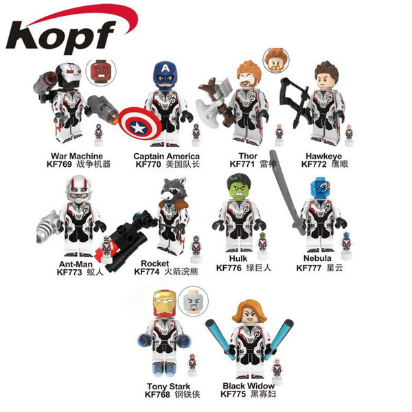 Marvel Super Heroes Infinity War Guardians of Galaxy Avengers: Endgame Movies & Video Game & Cartoon Blocks Toys Figures Kopf Blocks KF769